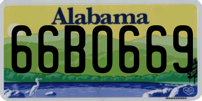 AL license plate 66BO669