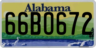 AL license plate 66BO672