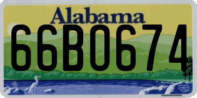AL license plate 66BO674