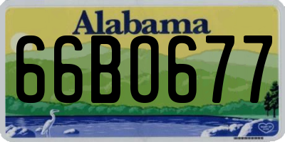 AL license plate 66BO677