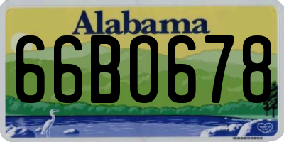 AL license plate 66BO678