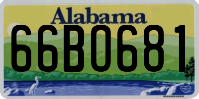 AL license plate 66BO681