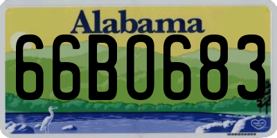 AL license plate 66BO683