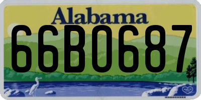 AL license plate 66BO687