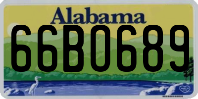 AL license plate 66BO689