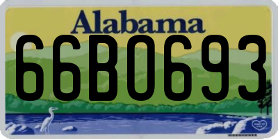 AL license plate 66BO693