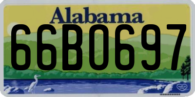 AL license plate 66BO697