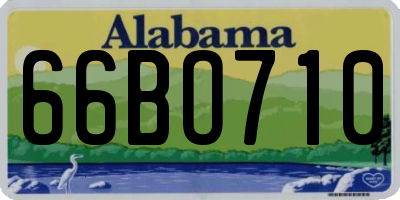 AL license plate 66BO710