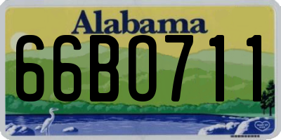 AL license plate 66BO711