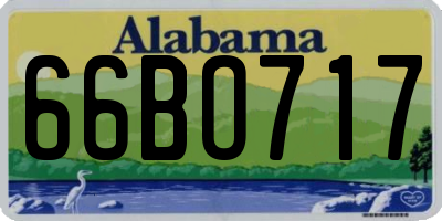 AL license plate 66BO717