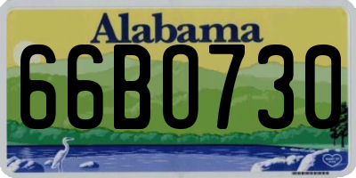AL license plate 66BO730