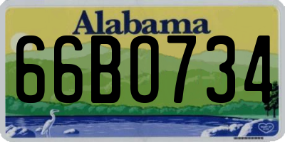 AL license plate 66BO734