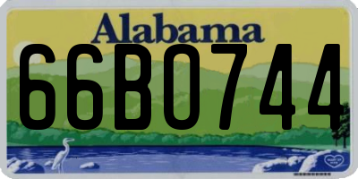 AL license plate 66BO744