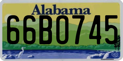 AL license plate 66BO745