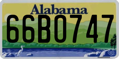 AL license plate 66BO747