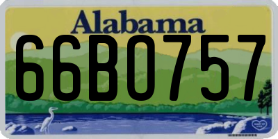 AL license plate 66BO757