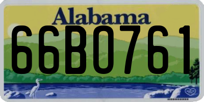 AL license plate 66BO761