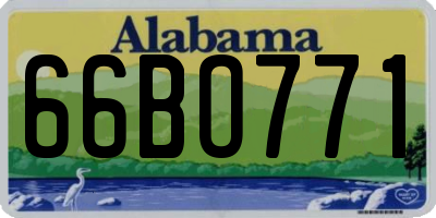 AL license plate 66BO771
