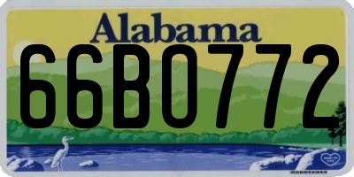 AL license plate 66BO772