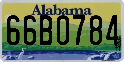 AL license plate 66BO784