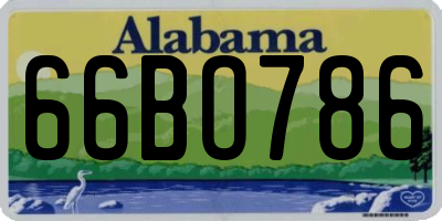 AL license plate 66BO786