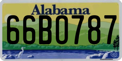 AL license plate 66BO787