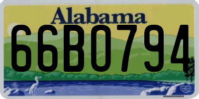 AL license plate 66BO794