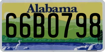 AL license plate 66BO798