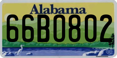 AL license plate 66BO802