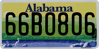 AL license plate 66BO806