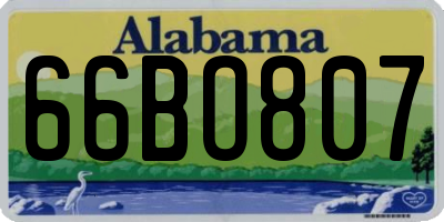 AL license plate 66BO807