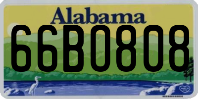 AL license plate 66BO808