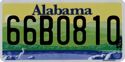 AL license plate 66BO810