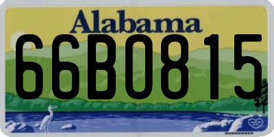 AL license plate 66BO815