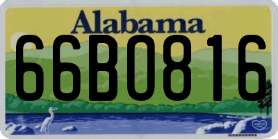 AL license plate 66BO816