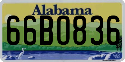AL license plate 66BO836
