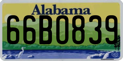 AL license plate 66BO839