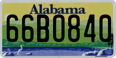 AL license plate 66BO840