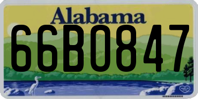 AL license plate 66BO847