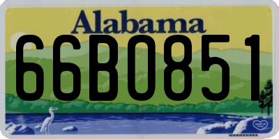 AL license plate 66BO851