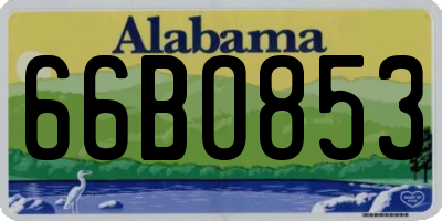 AL license plate 66BO853