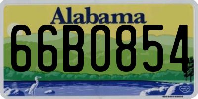 AL license plate 66BO854