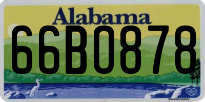 AL license plate 66BO878