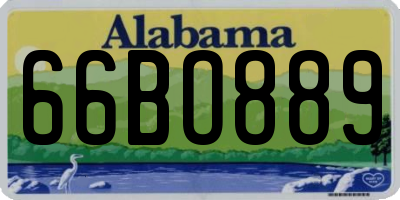 AL license plate 66BO889