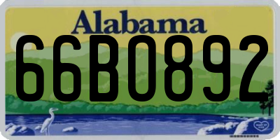 AL license plate 66BO892
