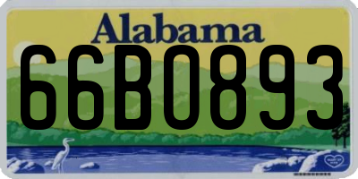 AL license plate 66BO893