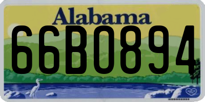 AL license plate 66BO894