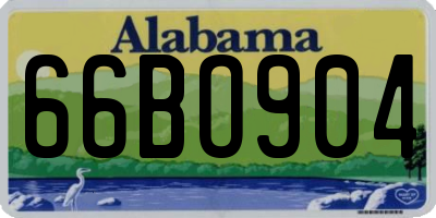 AL license plate 66BO904