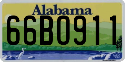 AL license plate 66BO911