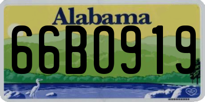 AL license plate 66BO919
